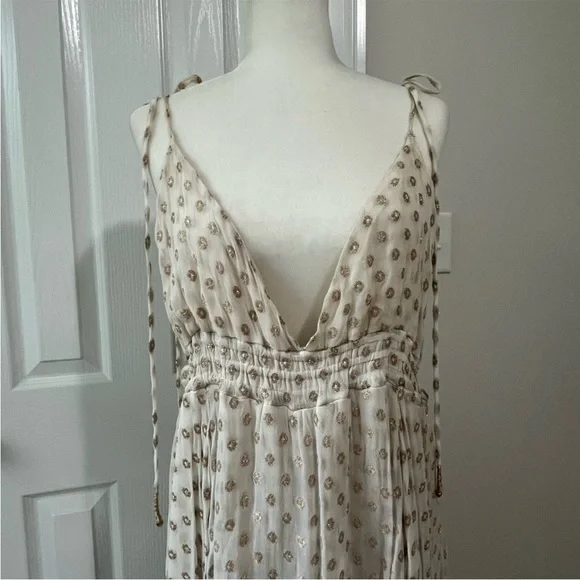 Free People Gold And Cream Maxi Dress - Picture 10 of 15